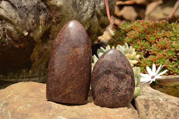 Polished Red Pyrope Garnet Standing Free Forms  x 4 From Madagascar - TopRock