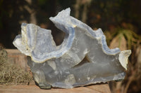 Natural Etched Blue Chalcedony Agate Specimen x 1 From Nsanje, Malawi - Toprock Gemstones and Minerals 