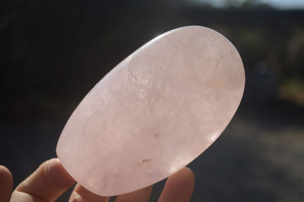 Polished Gemmy Pink Rose Quartz Standing Free Forms x 3 From Antsirabe, Madagascar - Toprock Gemstones and Minerals 