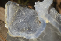 Natural Etched Blue Chalcedony Agate Specimen x 1 From Nsanje, Malawi - Toprock Gemstones and Minerals 