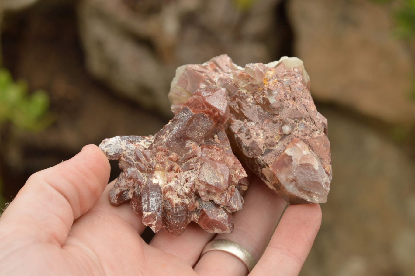 Natural Small Red Hematoid Quartz Crystals & Clusters  x 24 From Zambia - TopRock