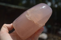 Polished Gemmy Pink Rose Quartz Standing Free Form x 1 From Ambatondrazaka, Madagascar - TopRock
