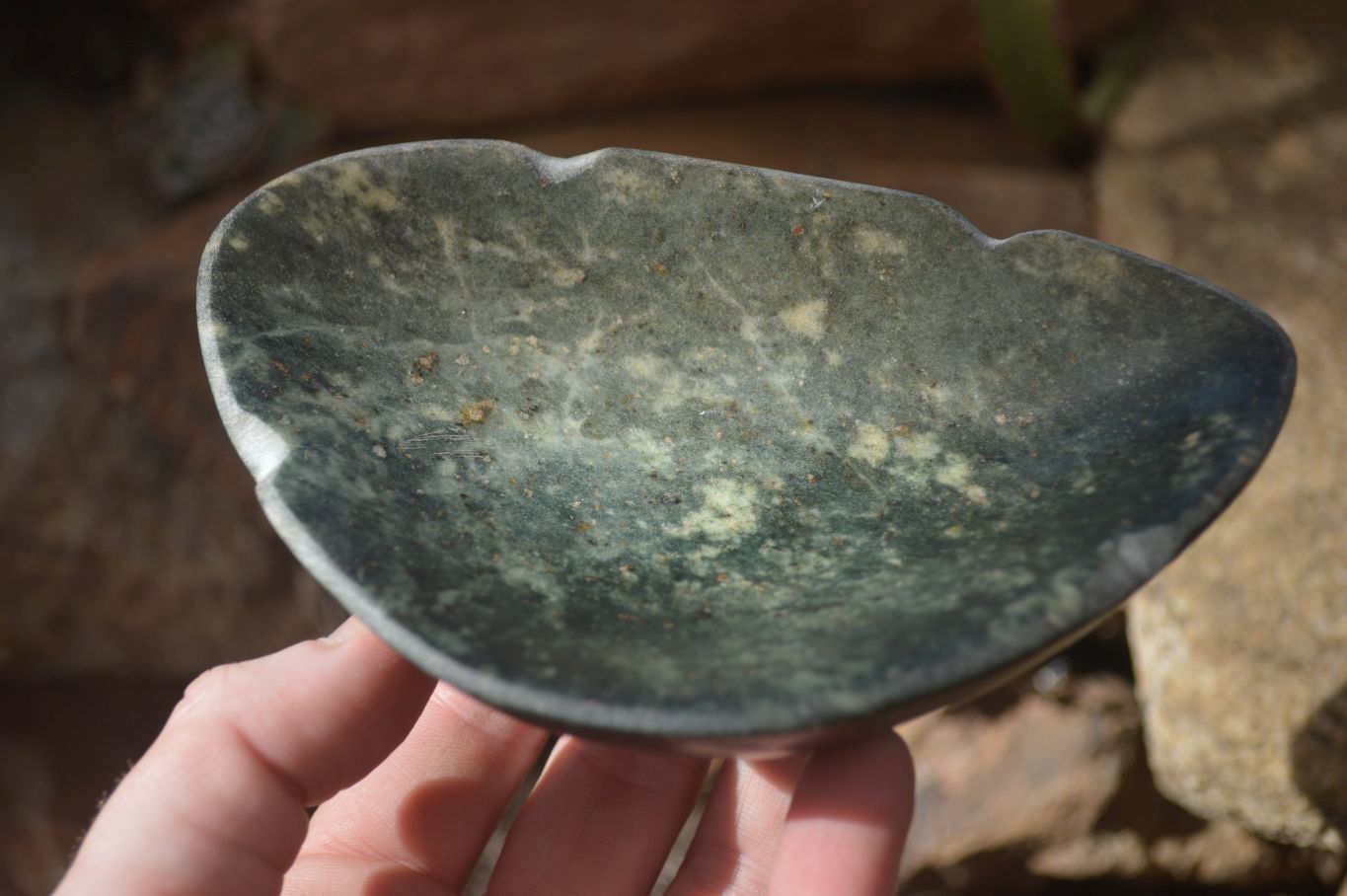 Polished Soapstone Bowls x 2 From Zimbabwe - Toprock Gemstones and Minerals 