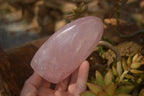 Polished Gemmy Pink Rose Quartz Standing Free Forms x 3 From Antsirabe, Madagascar - Toprock Gemstones and Minerals 