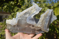 Natural Etched Blue Chalcedony Agate Specimen x 1 From Nsanje, Malawi - Toprock Gemstones and Minerals 