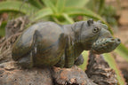 Polished Verdite Hippo Carvings  x 3 From Zimbabwe - TopRock