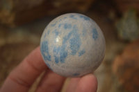 Polished Blue Spotted Spinel Quartz Spheres x 12 From Madagascar - Toprock Gemstones and Minerals 