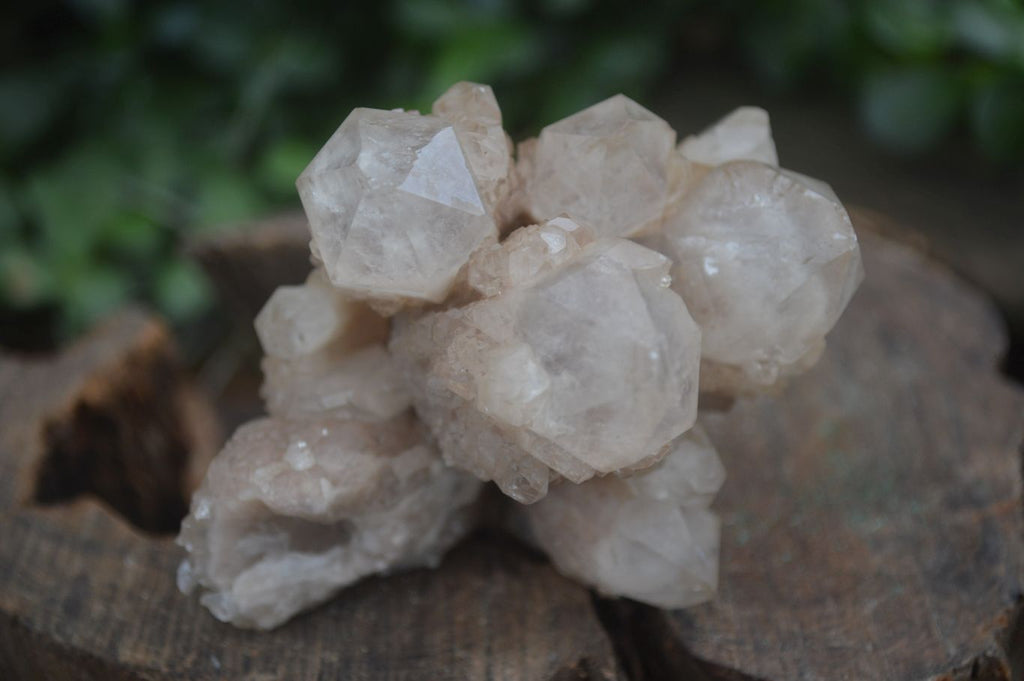 Natural White Phantom Smokey Quartz Clusters  x 3 From Congo - Toprock Gemstones and Minerals 