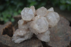 Natural White Phantom Smokey Quartz Clusters  x 3 From Congo - Toprock Gemstones and Minerals 