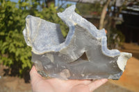 Natural Etched Blue Chalcedony Agate Specimen x 1 From Nsanje, Malawi - Toprock Gemstones and Minerals 