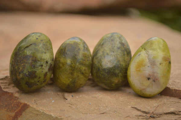 Polished Mini Green Opal Eggs  x 20 From Madagascar - TopRock