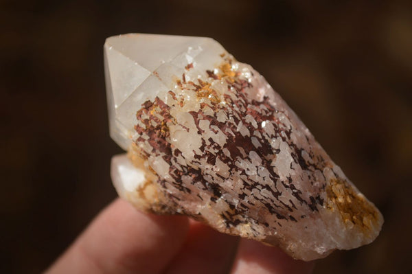 Natural Pink Hematoid Candle Quartz Crystals  x 35 From Madagascar - Toprock Gemstones and Minerals 