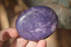 Polished Purple Lepidolite Palm Stones  x 12 From Zimbabwe - Toprock Gemstones and Minerals 