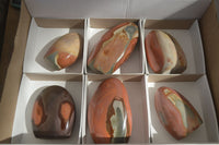 Polished Polychrome Jasper Standing Free Forms  x 6 From Mahajanga, Madagascar - Toprock Gemstones and Minerals 