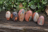Polished Polychrome Jasper Standing Free Forms  x 6 From Mahajanga, Madagascar - Toprock Gemstones and Minerals 