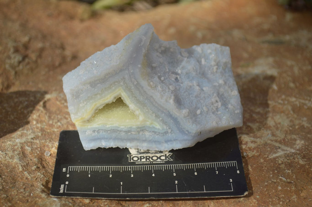 Natural Etched Blue Chalcedony Specimens  x 6 From Nsanje, Malawi - Toprock Gemstones and Minerals 