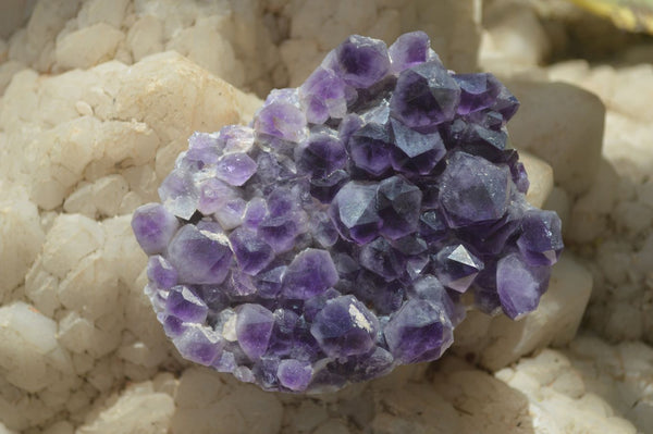 Natural Dark Purple Amethyst Clusters  x 3 From Mapatizya, Zambia - TopRock