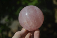 Polished Rare Star Rose Quartz Spheres x 3 From Ambatondrazaka, Madagascar - Toprock Gemstones and Minerals 