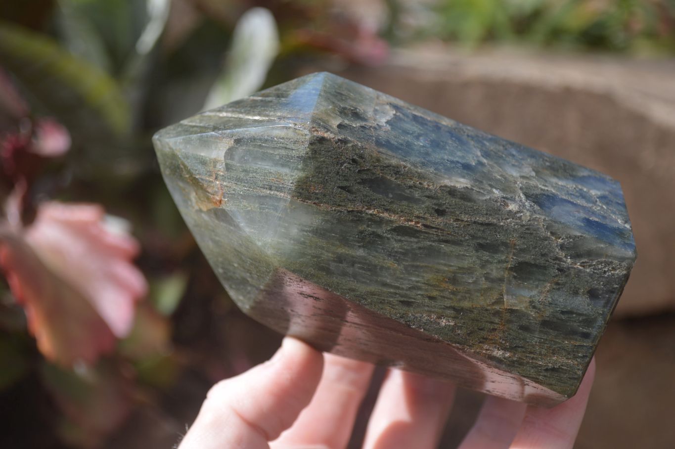 Polished Banded Green Fuchsite Quartz Points x 2 From Madagascar - Toprock Gemstones and Minerals 