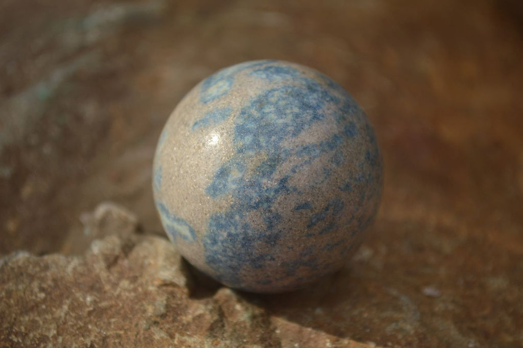 Polished Blue Spotted Spinel Quartz Spheres x 12 From Madagascar - Toprock Gemstones and Minerals 