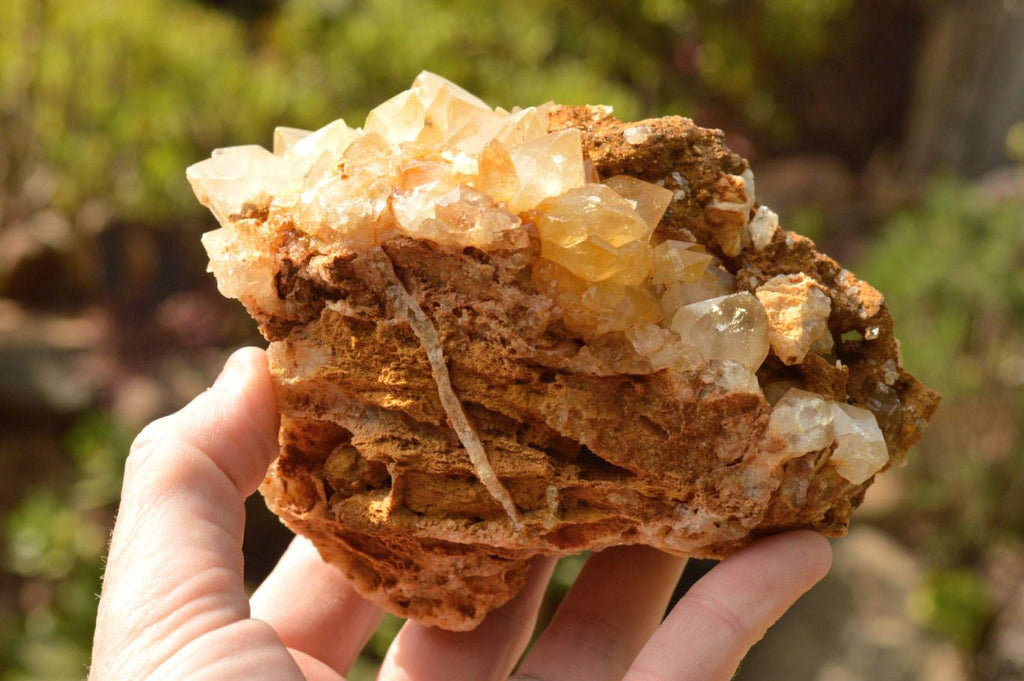 Natural Golden Limonite / Lemonite Quartz Clusters  x 3 From Mwinilunga, Zambia - TopRock