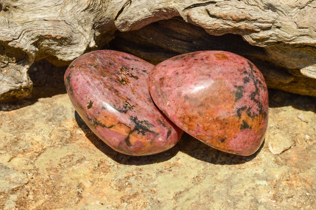 Polished Pink & Black Rhodonite Free Forms  x 6 From Rushinga, Zimbabwe - TopRock