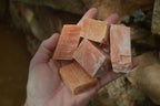 Natural New Sunset Orange Calcite Specimens  x 24 From Spitzkop, Namibia - Toprock Gemstones and Minerals 