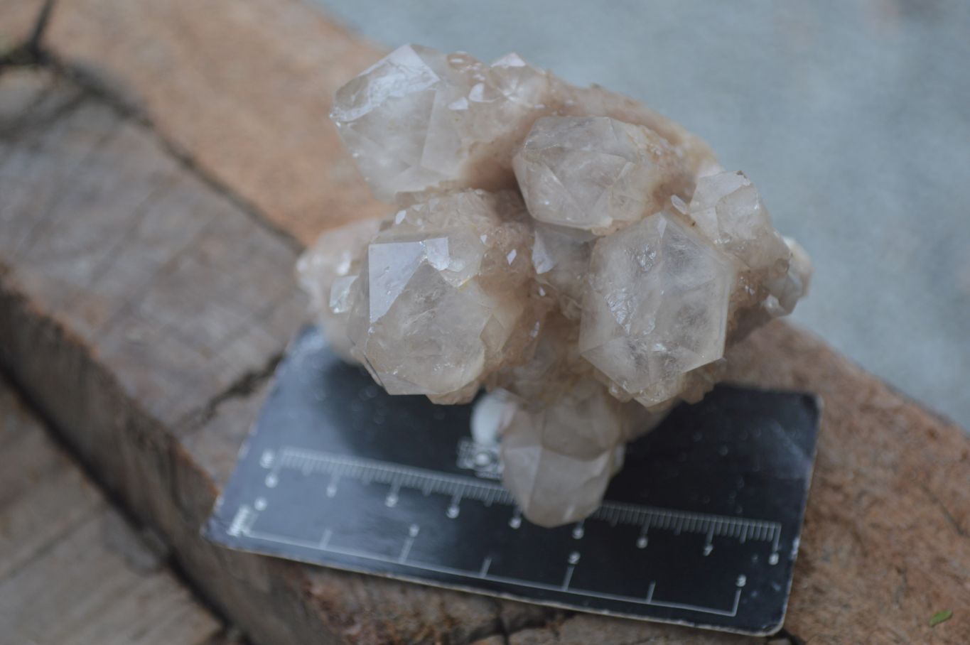 Natural White Phantom Smokey Quartz Clusters  x 3 From Congo - Toprock Gemstones and Minerals 