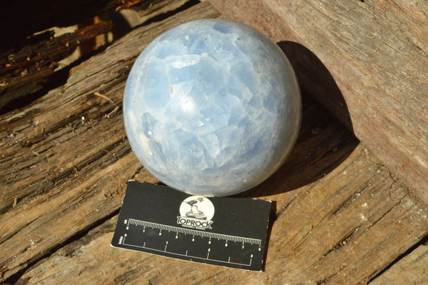 Polished Blue Calcite Sphere x 1 From Ihadilalana, Madagascar - TopRock