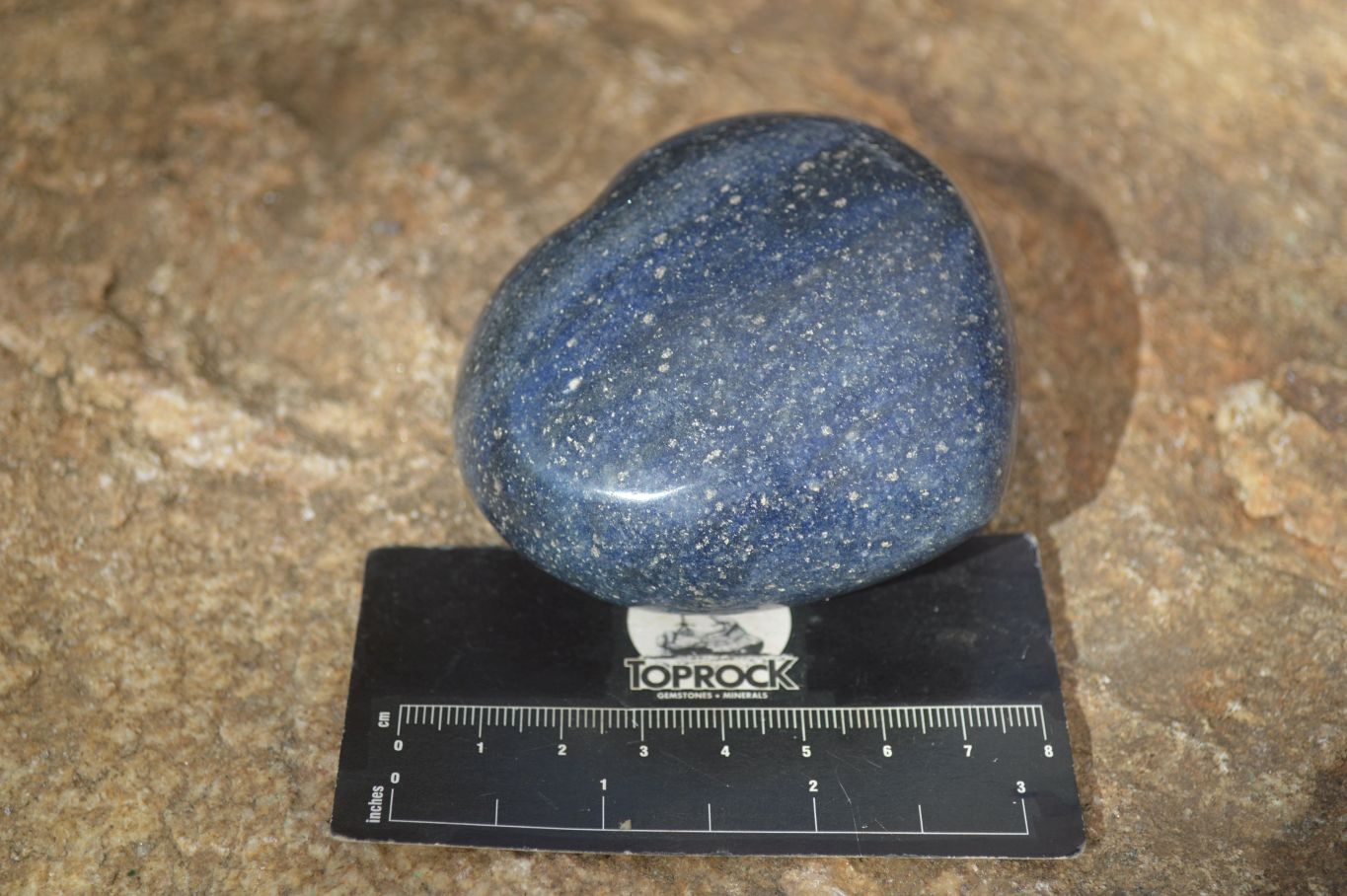 Polished Blue Lazulite Hearts  x 6 From Madagascar - Toprock Gemstones and Minerals 