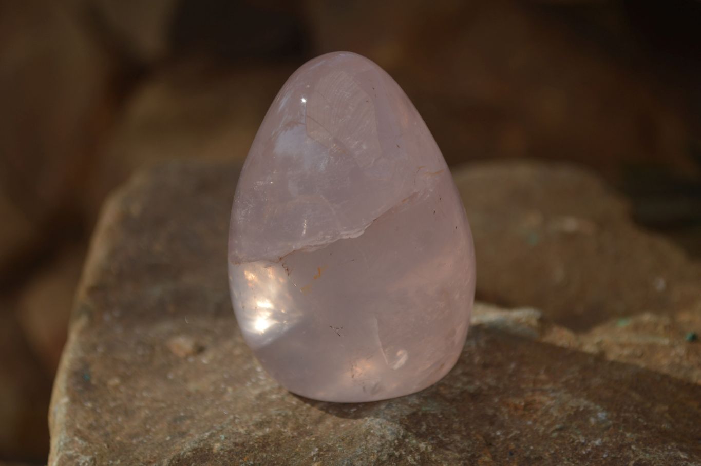 Polished Gemmy Pink Rose Quartz Standing Free Forms x 12 From Madagascar - Toprock Gemstones and Minerals 