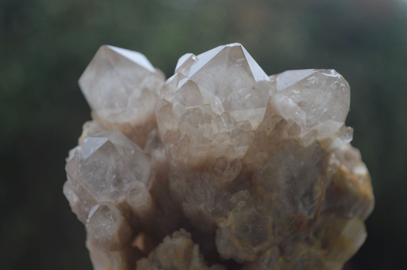 Natural White Phantom Smokey Quartz Clusters  x 3 From Congo - Toprock Gemstones and Minerals 