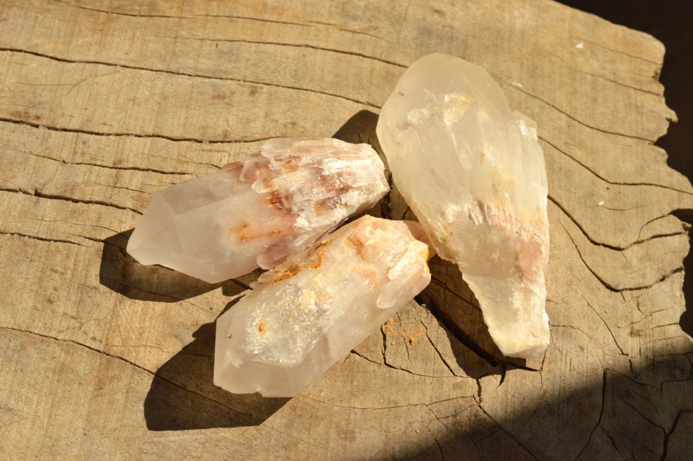 Natural Mixed Quartz Crystals & Clusters  x 13 From Madagascar - TopRock