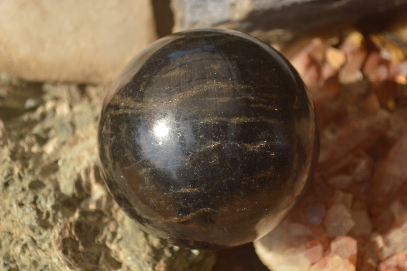 Polished Rare Iolite Spheres x 2 From Ambatofinandrahana, Madagascar - Toprock Gemstones and Minerals 