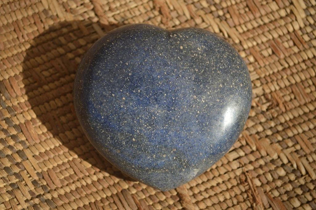 Polished Blue Lazulite Hearts  x 6 From Madagascar - Toprock Gemstones and Minerals 