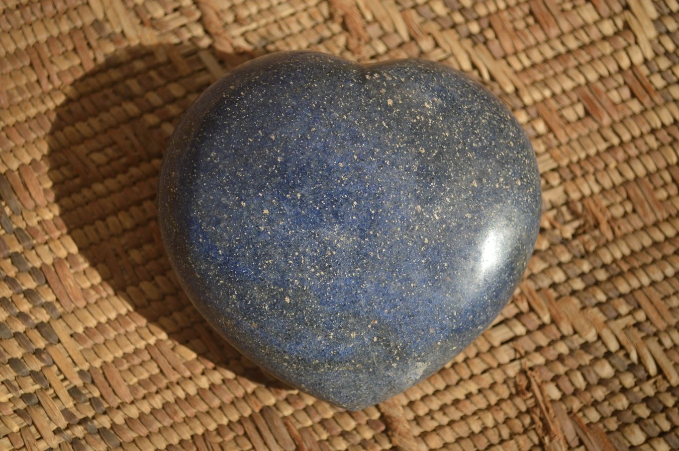 Polished Blue Lazulite Hearts  x 6 From Madagascar - Toprock Gemstones and Minerals 