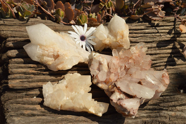 Natural Lovely Mixed Selection Of Quartz Clusters  x 4 From Madagascar - TopRock