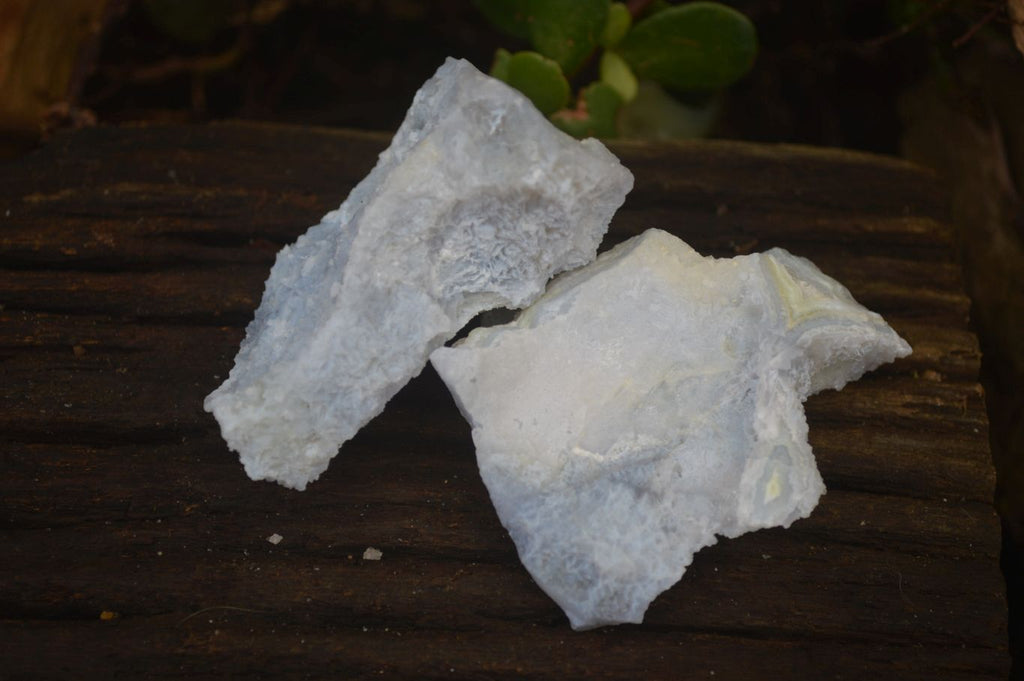 Natural Etched Blue Chalcedony Specimens  x 12 From Nsanje, Malawi - Toprock Gemstones and Minerals 