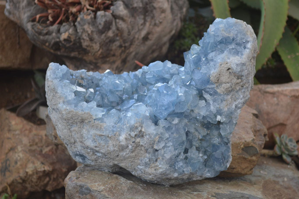 Natural Blue Celestite Geode Specimen  x 1 From Sakoany, Madagascar - Toprock Gemstones and Minerals 