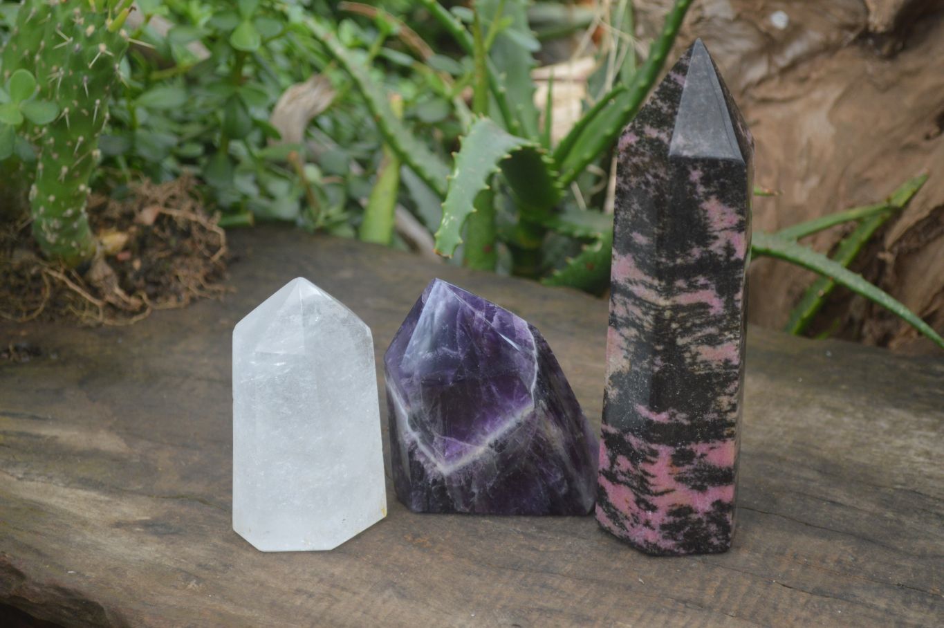 Polished Lovely Mixed Trio Of Points  x 3 From Madagascar - Toprock Gemstones and Minerals 