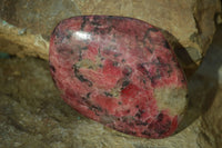 Polished Red Rhodonite Free Forms x 3 From Zimbabwe - Toprock Gemstones and Minerals 