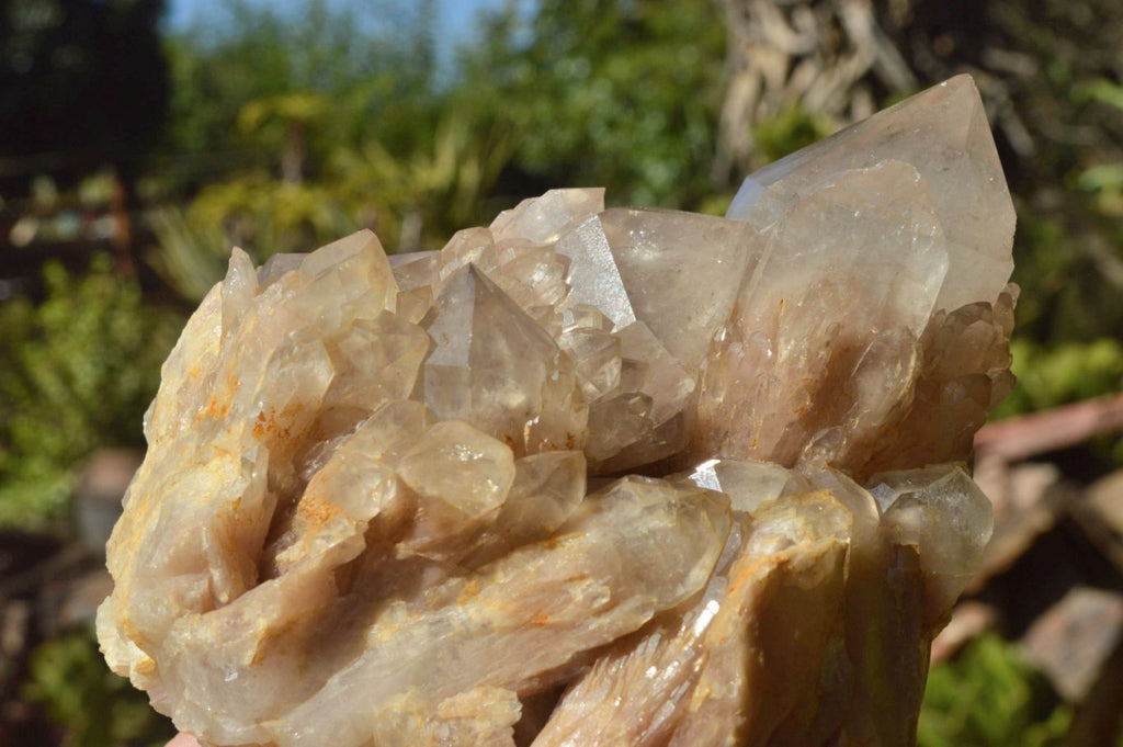 Natural Smokey Cascading Phantom Quartz Clusters x 2 From Luena, Congo - TopRock