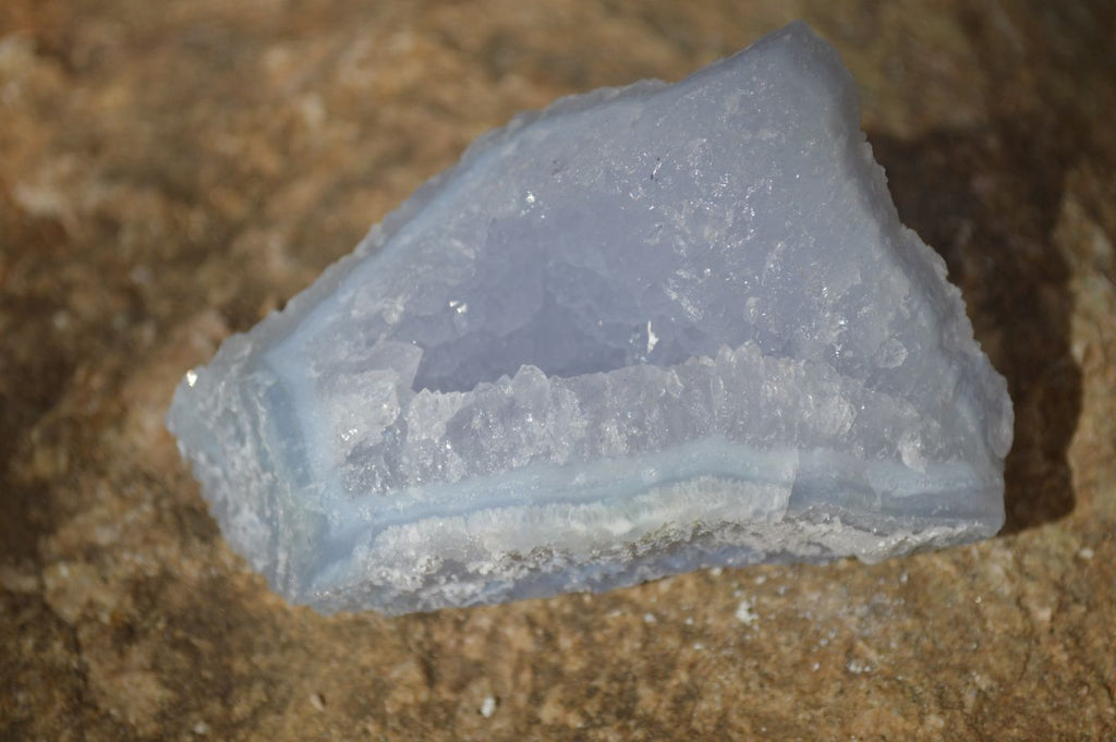Natural Etched Blue Chalcedony Specimens  x 12 From Nsanje, Malawi - Toprock Gemstones and Minerals 