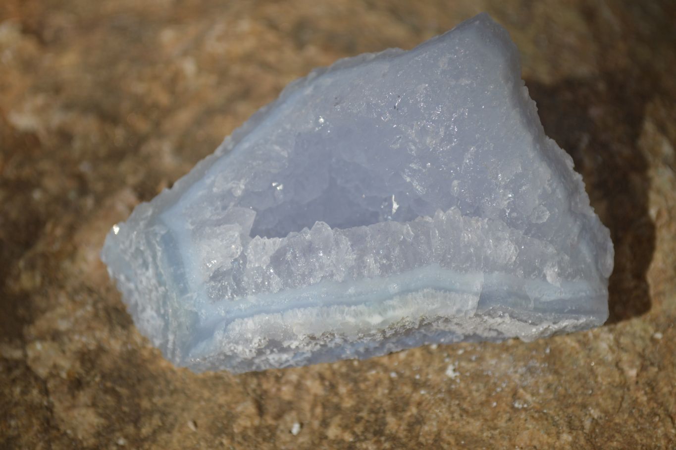Natural Etched Blue Chalcedony Specimens  x 12 From Nsanje, Malawi - Toprock Gemstones and Minerals 