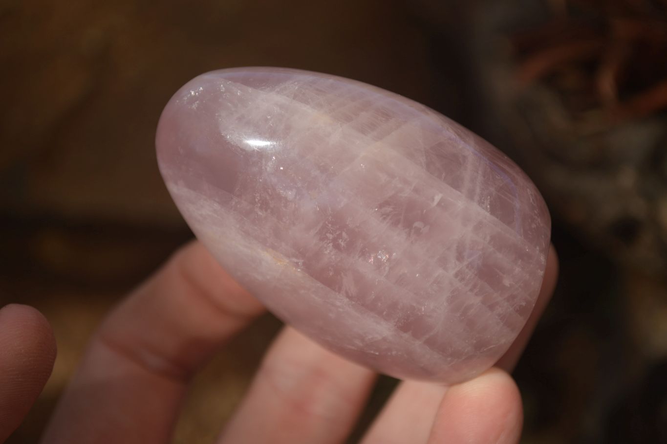Polished Gemmy Pink Rose Quartz Standing Free Forms x 12 From Madagascar - Toprock Gemstones and Minerals 