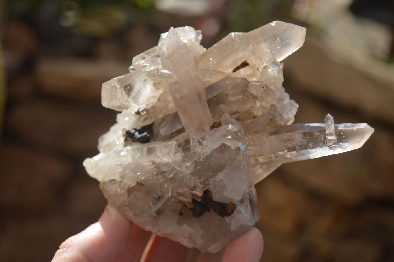 Natural Smokey Quartz Clusters  x 4 From Madagascar - Toprock Gemstones and Minerals 