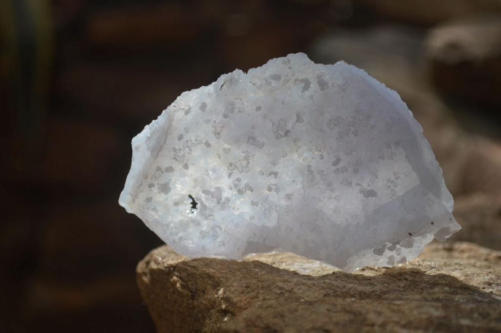 Natural Etched Blue Chalcedony Specimens  x 12 From Nsanje, Malawi - Toprock Gemstones and Minerals 