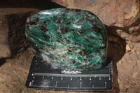 Polished Rare Emerald In Matrix Standing Free Forms  x 3 From Sandawana, Zimbabwe - Toprock Gemstones and Minerals 