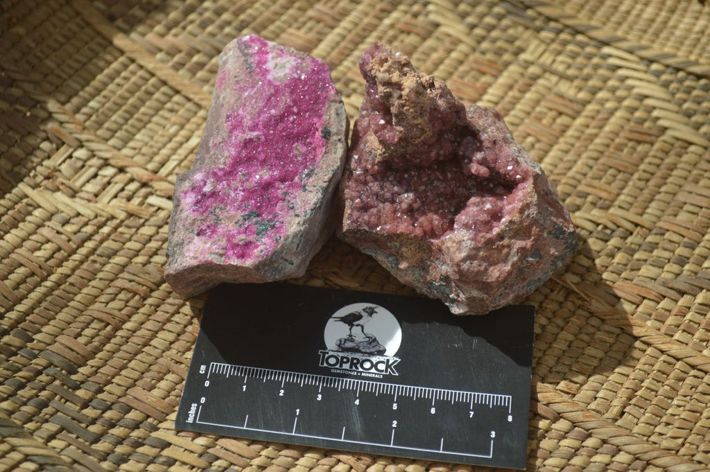 Natural Salrose Cobaltion Dolomite Specimens x 12 From Kakanda, Congo - Toprock Gemstones and Minerals 