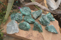 Natural Rough Jade Cobbed Specimens x 12 From Swaziland